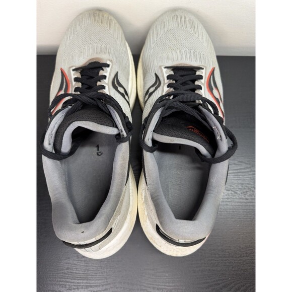 Saucony Men's Triumph 21 Sneakers, Concrete/Blk, 10.5 US, USED Running Shoes - Picture 4 of 13